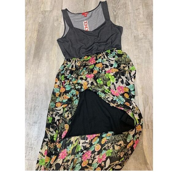 NWT juniors bongo mix media hi -low floral dress size large - Picture 4 of 11
